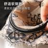 Soft Steel Rim Light Rabbit Ear Inner Cup Lace Mesh Upper Support Anti-sagging Bra
