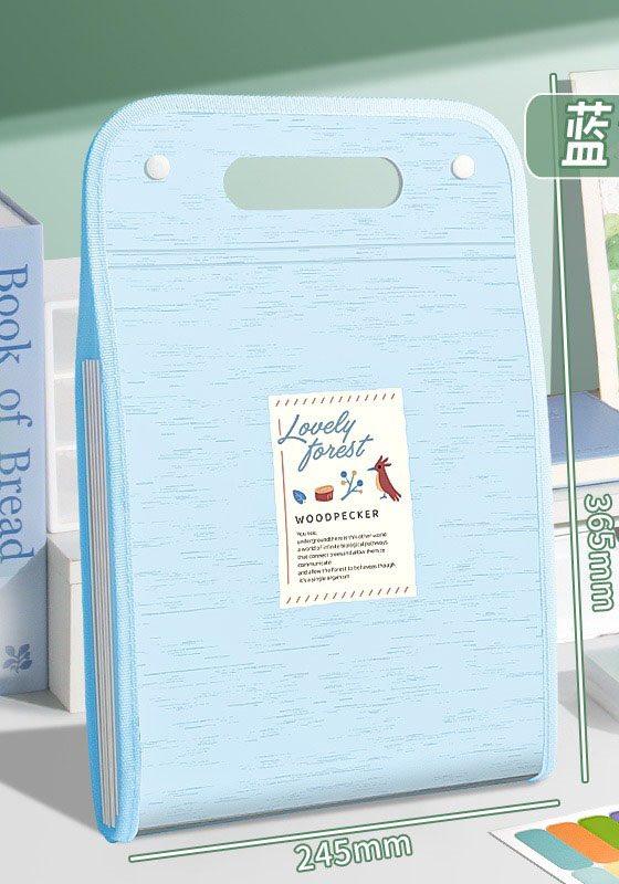 A4 portable organ bag folder, paper storage bag, file bag, high school student multi-layer vertical layered subject
