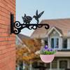 DDPNKL Black Iron Wall Plant Hooks with Graceful Bird Design Rust-Resistant Metal Hangers for Indoor & Outdoor Hanging Plants