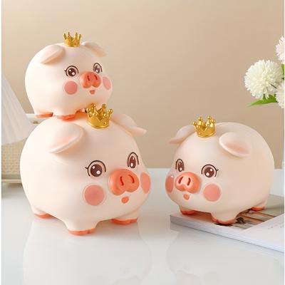 1 Piece of DIY Cute Enamel Anti-fall Piggy Bank Birthday Gift, Animal Piggy Bank Coin Banknote Piggy Bank Storage Home Decoratio