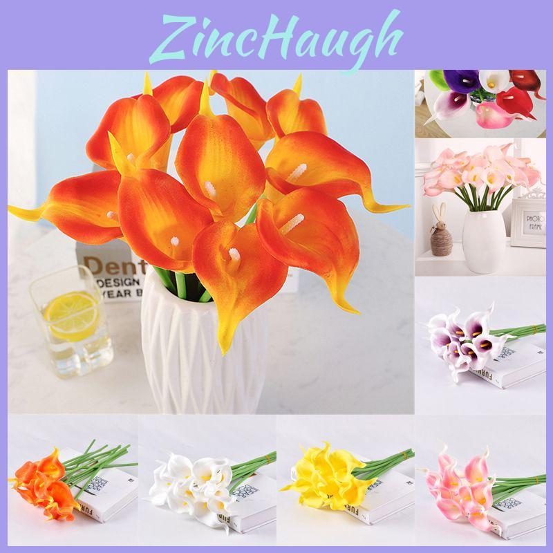 Elegant Artificial Pu Real Touch Calla Lilies For Wedding And Home Decoration