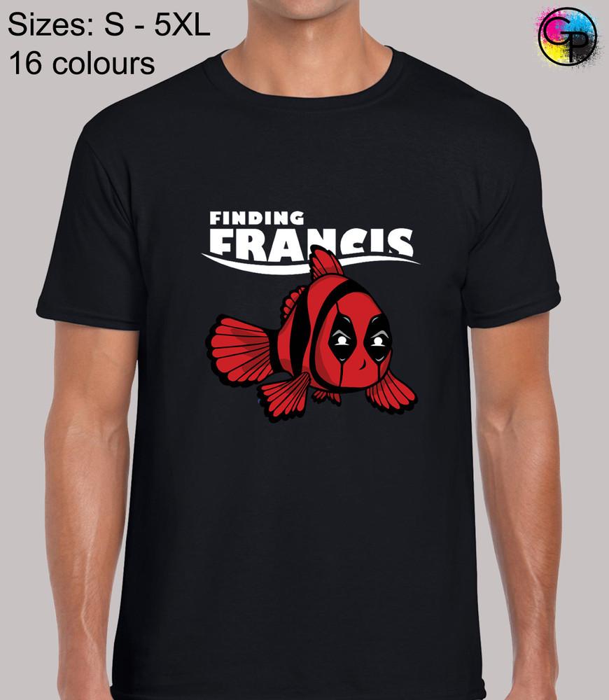 

Поиск Фрэнсиса Футболка для мужчин с новинкой, для фанатов фильмов о супергероях и комиксов L