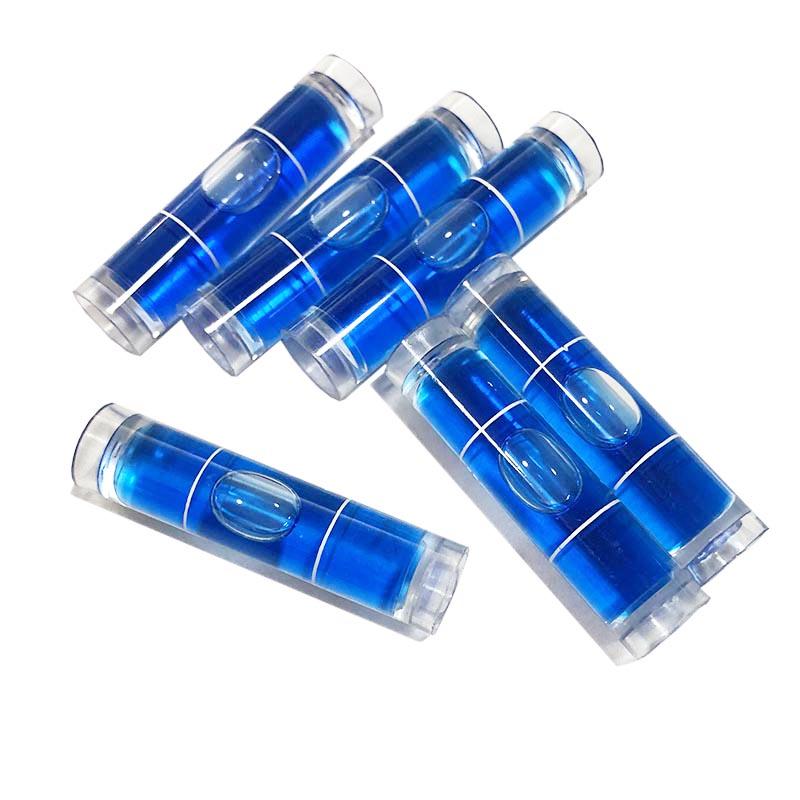 Zylindrische Wasserwaagen Kunststoffröhrchen Mini-Wasserwaage für Po-Rahmen 9,5*40 mm 5 Stück/Los