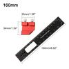 Woodworking Ruler Pocket Ruler Layout Tool Aluminum Alloy Ruler with Slide Stop