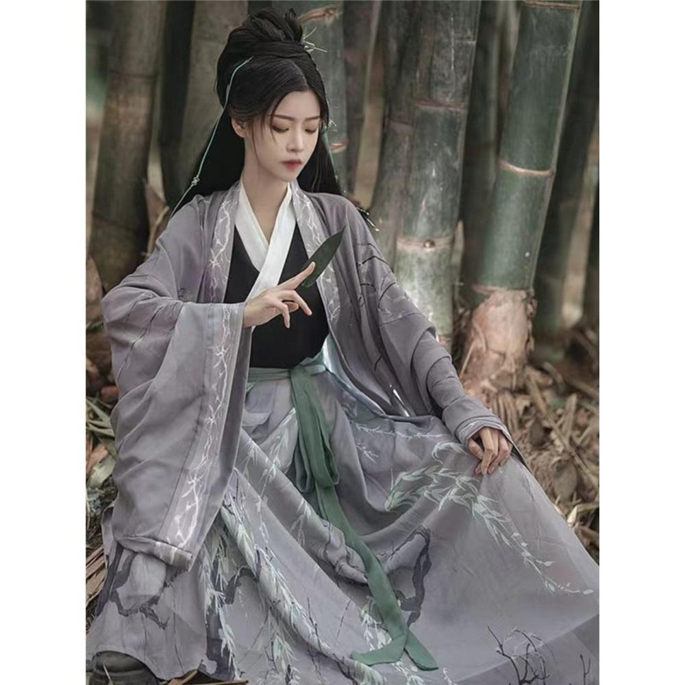 Erwachsenen Hanfu für Männer und Frauen. Chinesischer Stil der Wei- und Jin-Dynastien Einteiliger Rock