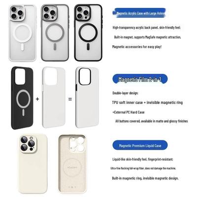 Custom POD Magnetic Phone Case for Apple 16 Pro Max - MagSafe Charging Compatible