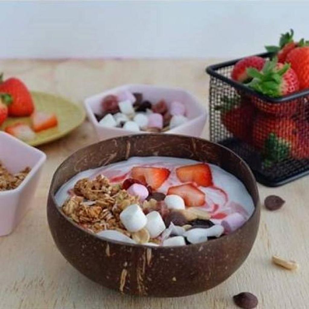 Bowls For Serving Dishes Wooden Wood Reusable Bowl Serving Utensils Natural Bowls Breakfast Party