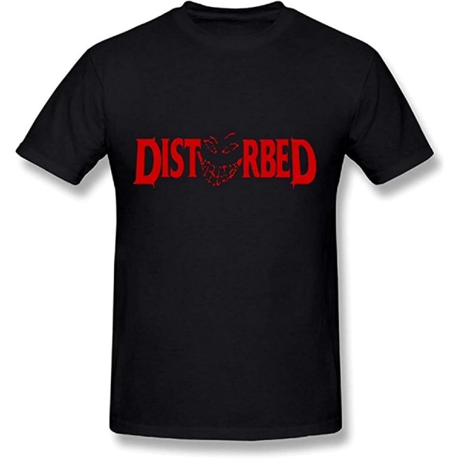 HMADSBRAVE Men s Disturbed Band Smile Logo T Shirt US Size Black XS XXXXXL разноцветный