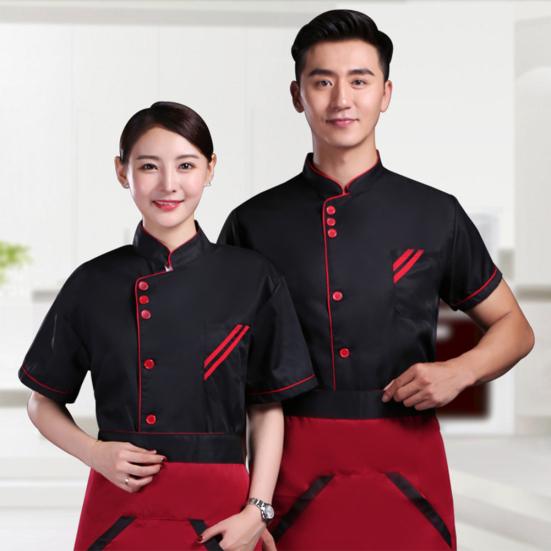 Veste de Chef unisexe à manches longues et courtes, manteau, uniforme de Service de cuisine d'hôtel, vêtements de travail