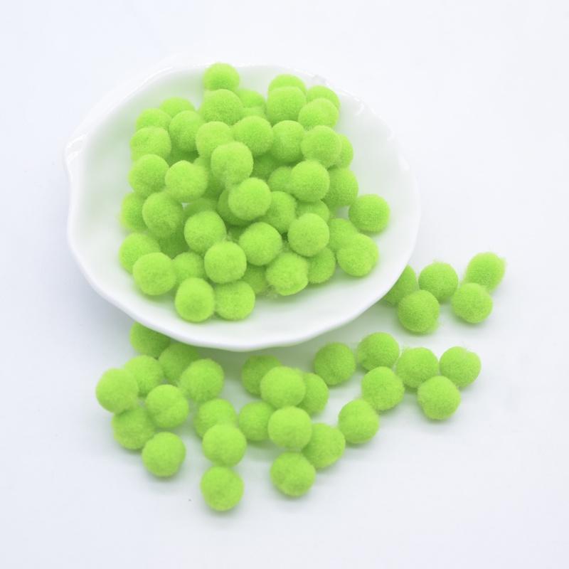 200Pcs 8mm Colorful Elastic Ball DIY Sewing On Patches Home Decoration Appliques Crafts Accessories