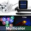 20~200LED Solar String Lights Outdoor Crystal Fairy Light Christmas Garland 8 Mode Waterproof Patio Light for Garden Party Decor