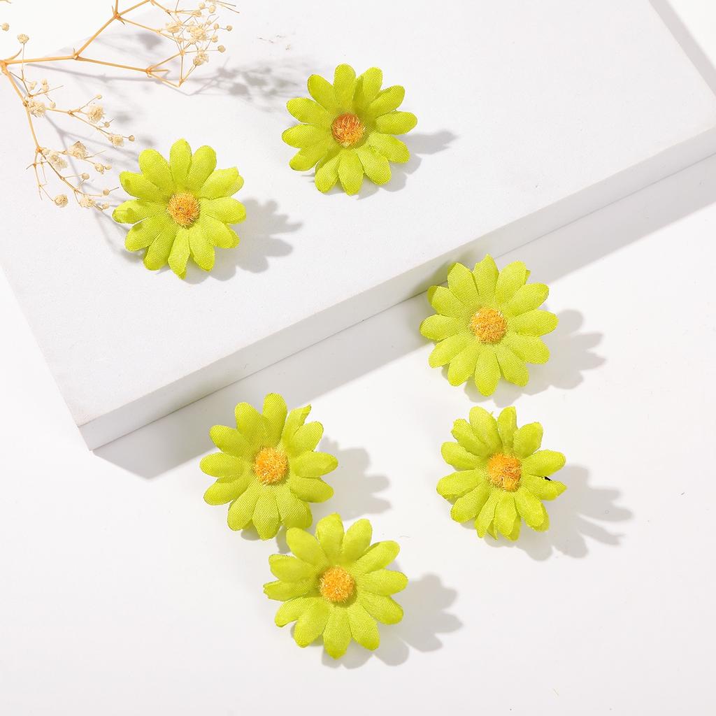 AWAYTR 6 Pcs Grampos de Cabelo Girassol Franja Lateral Clipe Margarida Fofa Pequena Flor Presilhas de Cabelo Grampo Bico de Pato Acessórios de Cabelo Femininos