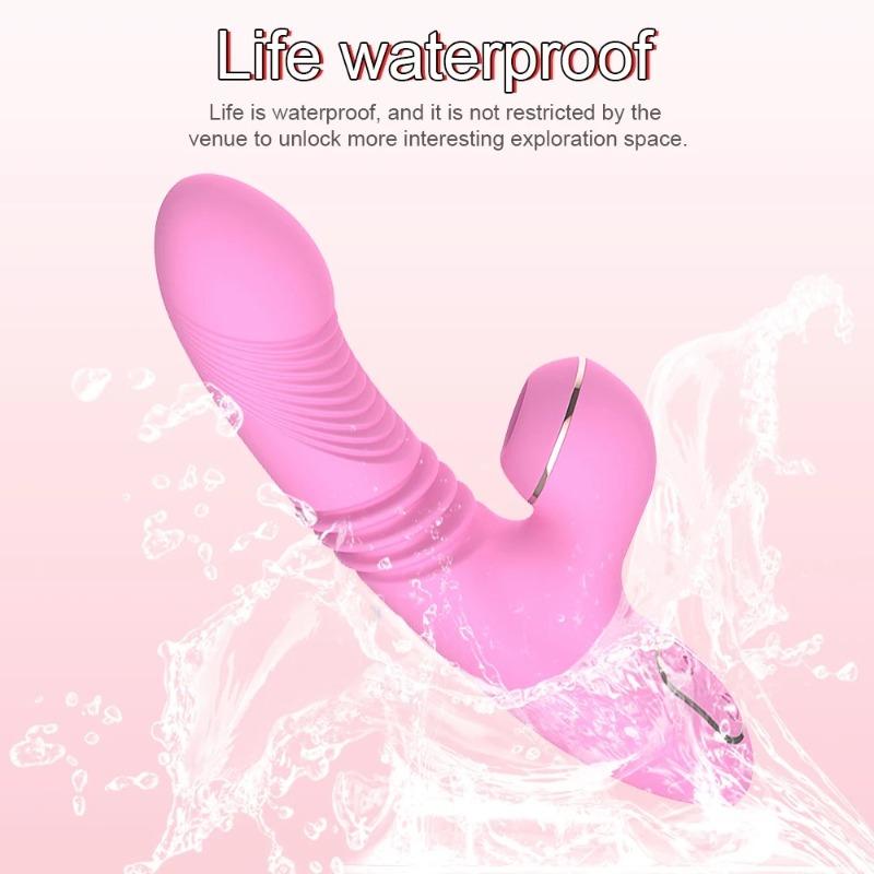 Powerful Telescopic Rabbit Vibrator with Sucking Heating G-Spot Stimulate  Famale Erotic Gadgets Vibration Massagers In Girls