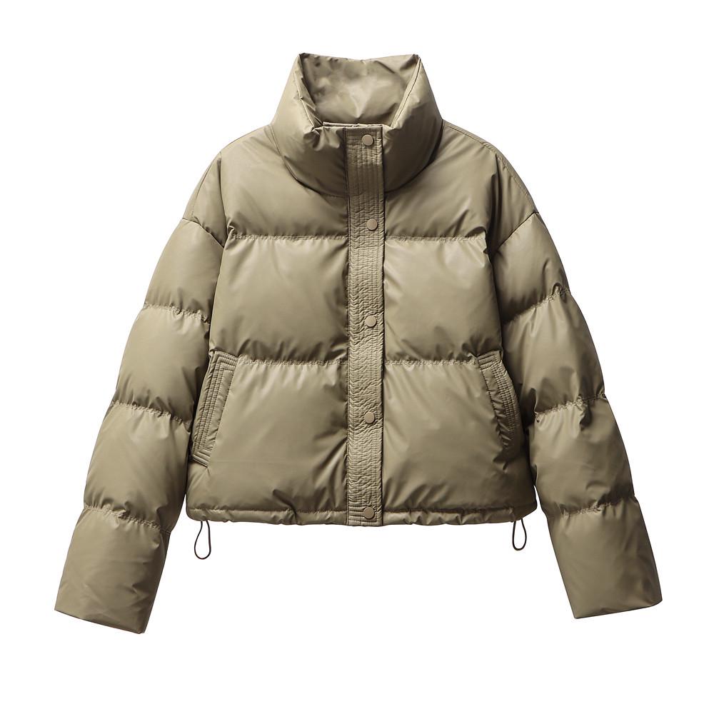 Women's Trendy 2024 Wash-Free PU Leather Down Jacket - Small, Thickened Short Style