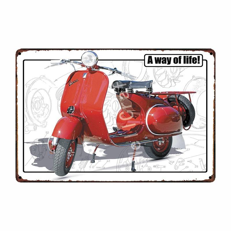 [ WellCraft ] Lambretta Motor Tin Sign Home Wall Plaque Painting Store Decor 20*30 CM FG-204