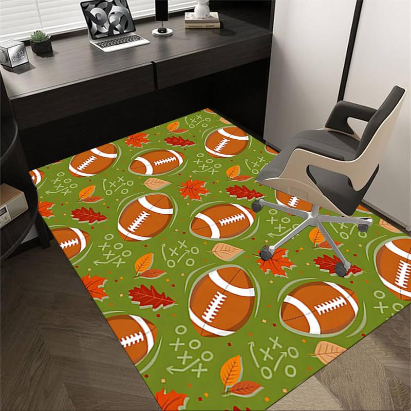 

1PC football autumn Non-Slip Floor Carpet Compatible for Office&Living Room&Bedroom&Dining room - Flat - Weave Machine-S0404 60cm by 90cm