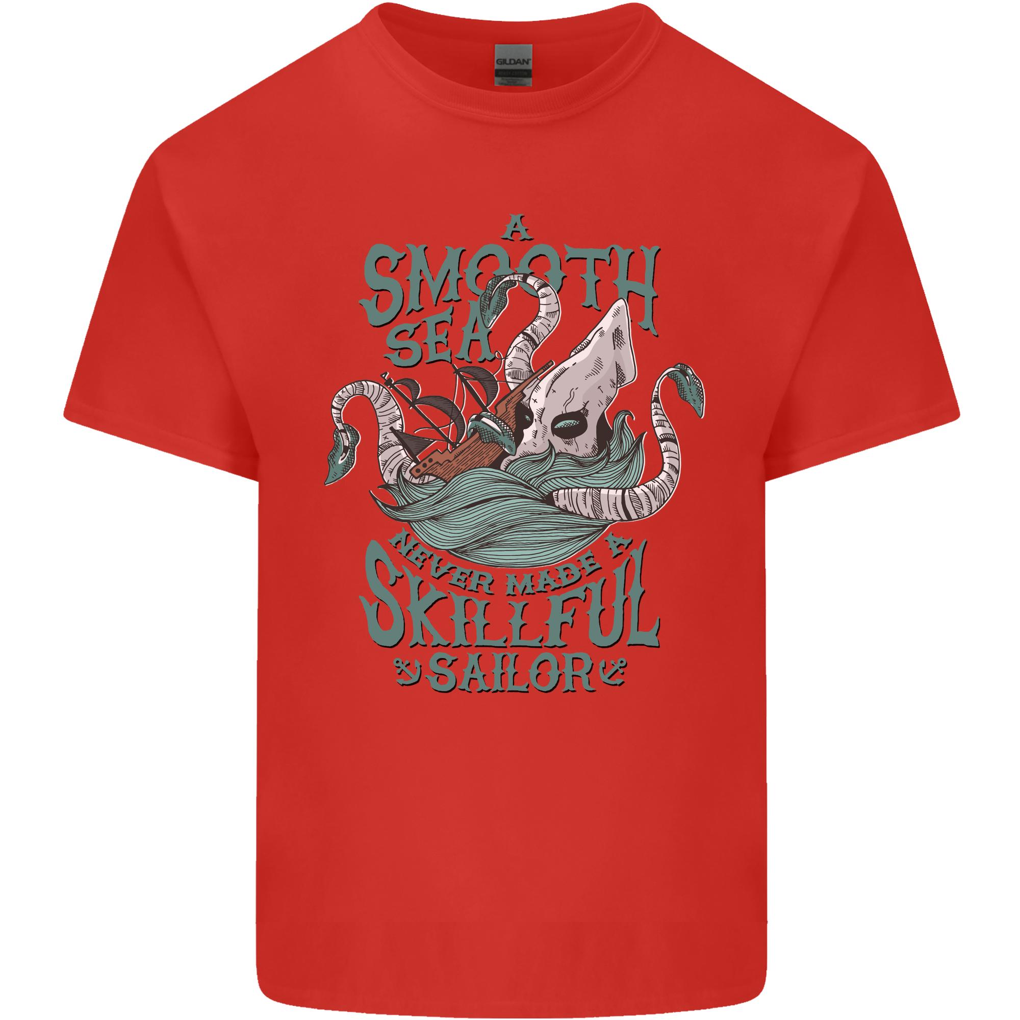Skilful Sailor Kraken Sailing Octopus Unisexs Light Cotton TShirt S