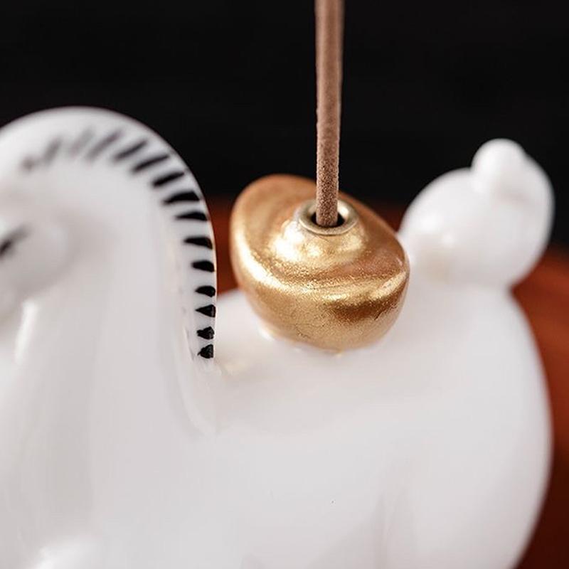 Horse-Shaped Shaped Incense Burner Stick Holder Animal Shaped Home Vintage Incense Holders