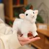8 Inch Black Goat Plush Keychain Toys Realistic Stuffed Animal White Goat Key Ring Holder Soft Dolls Functional Gifts For Friend