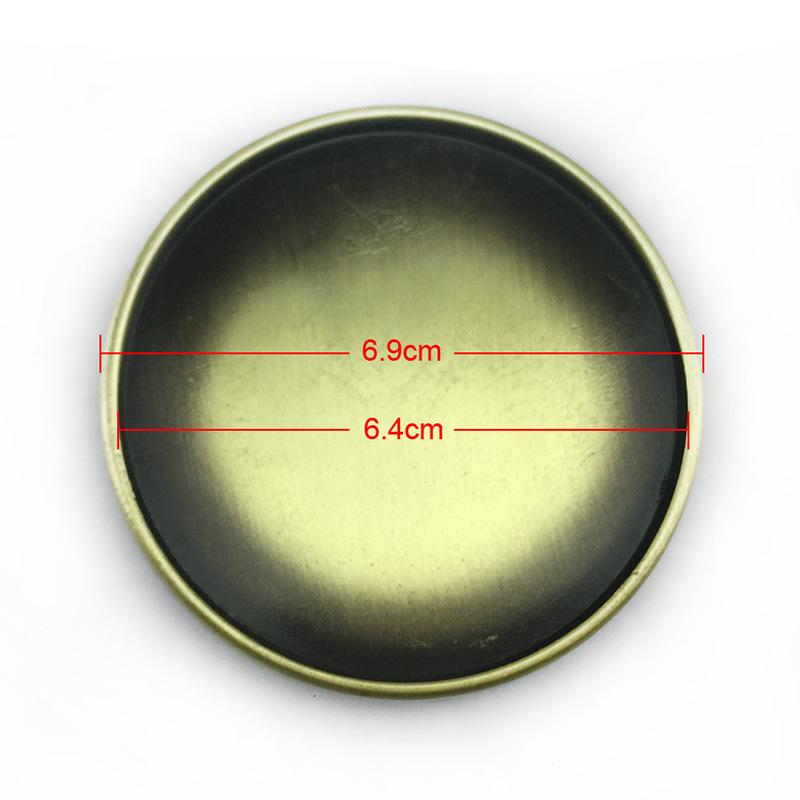 Custom Laser-Etched Retro Leather Belt Buckle – Round DIY Accessory