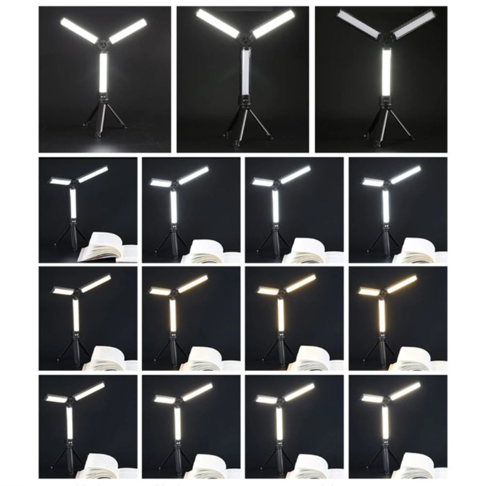 3 Colors Dimming LED Emergency Floodlight 162 LED Camping Torch Car Service Lamp Working Lights