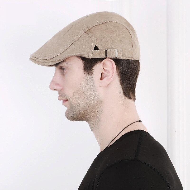 Cotton Peaked Cap Beret Men's Retro 