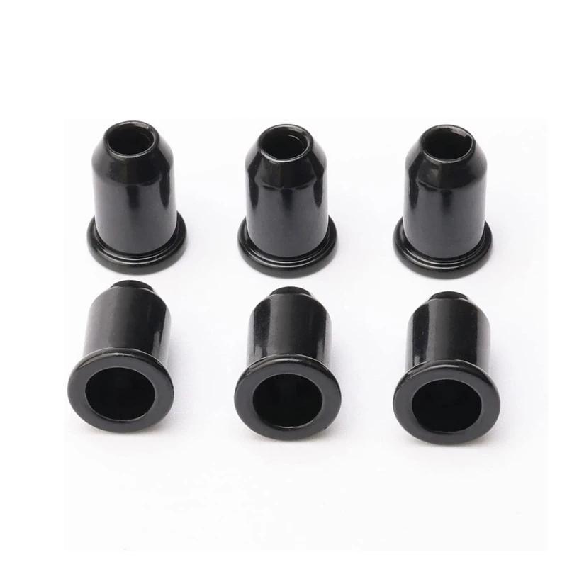 6Pcsset Guitar String Caps Mounting Buckle Through Body Ferrules Guitar String Ferrules Bushing For Electrical Guitars