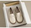 Platform loafers women's spring 2025 new fashion versatile women's single shoes retro British style low heel small leather shoes