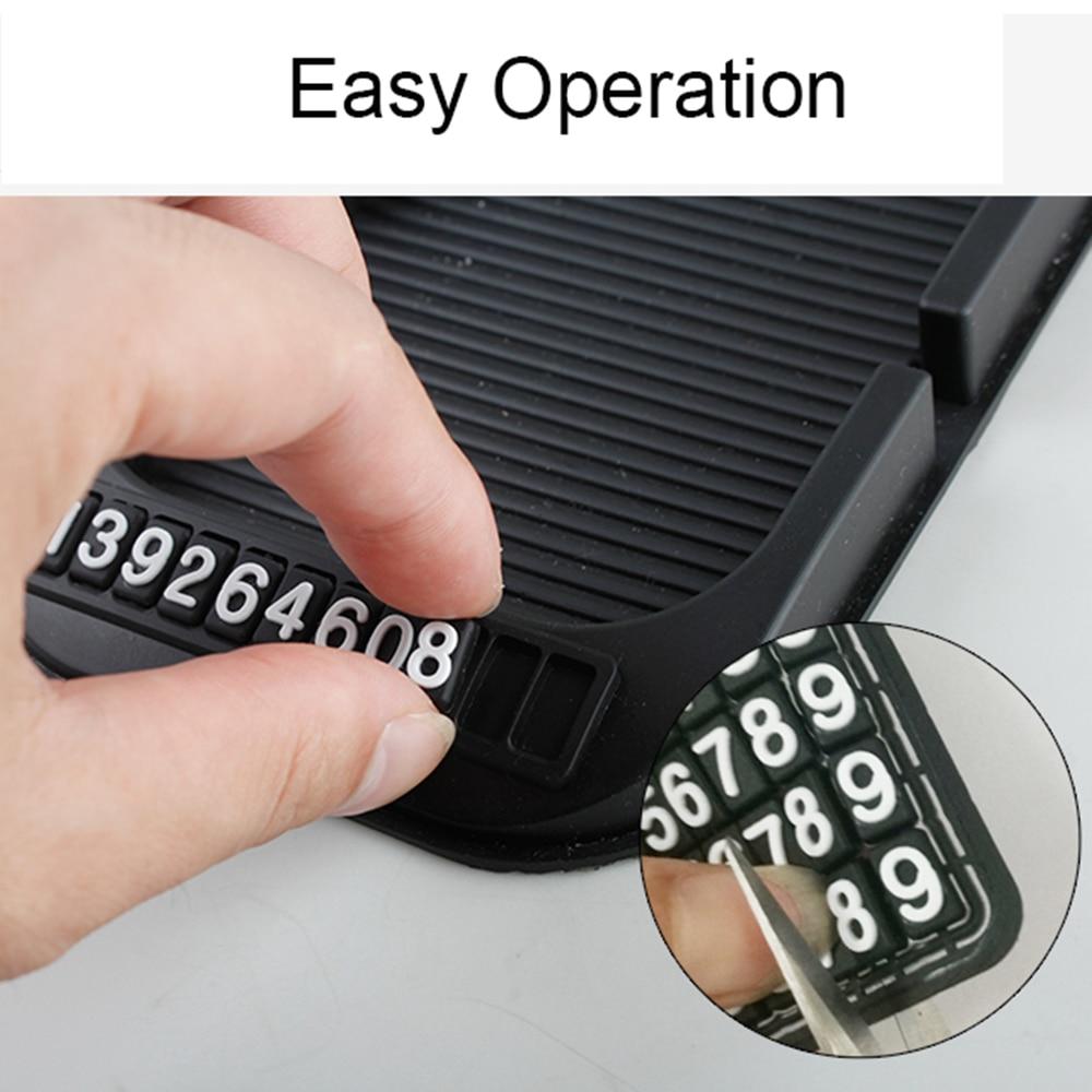 Palubní deska protiskluzová podložka s číslem mobilního telefonu Silikagel Auto Protiskluzová podložka na papírové ručníky Telefon GPS Auto Autopříslušenství