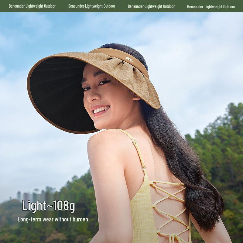 Jiaoxia Women's Shell Black Glue UV Protection Sun Hat