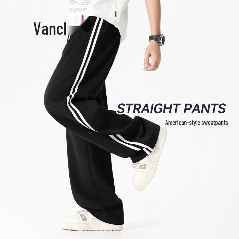 

VANCL Men s Heavyweight American Retro Striped Straight-Leg Casual Pants 2XL