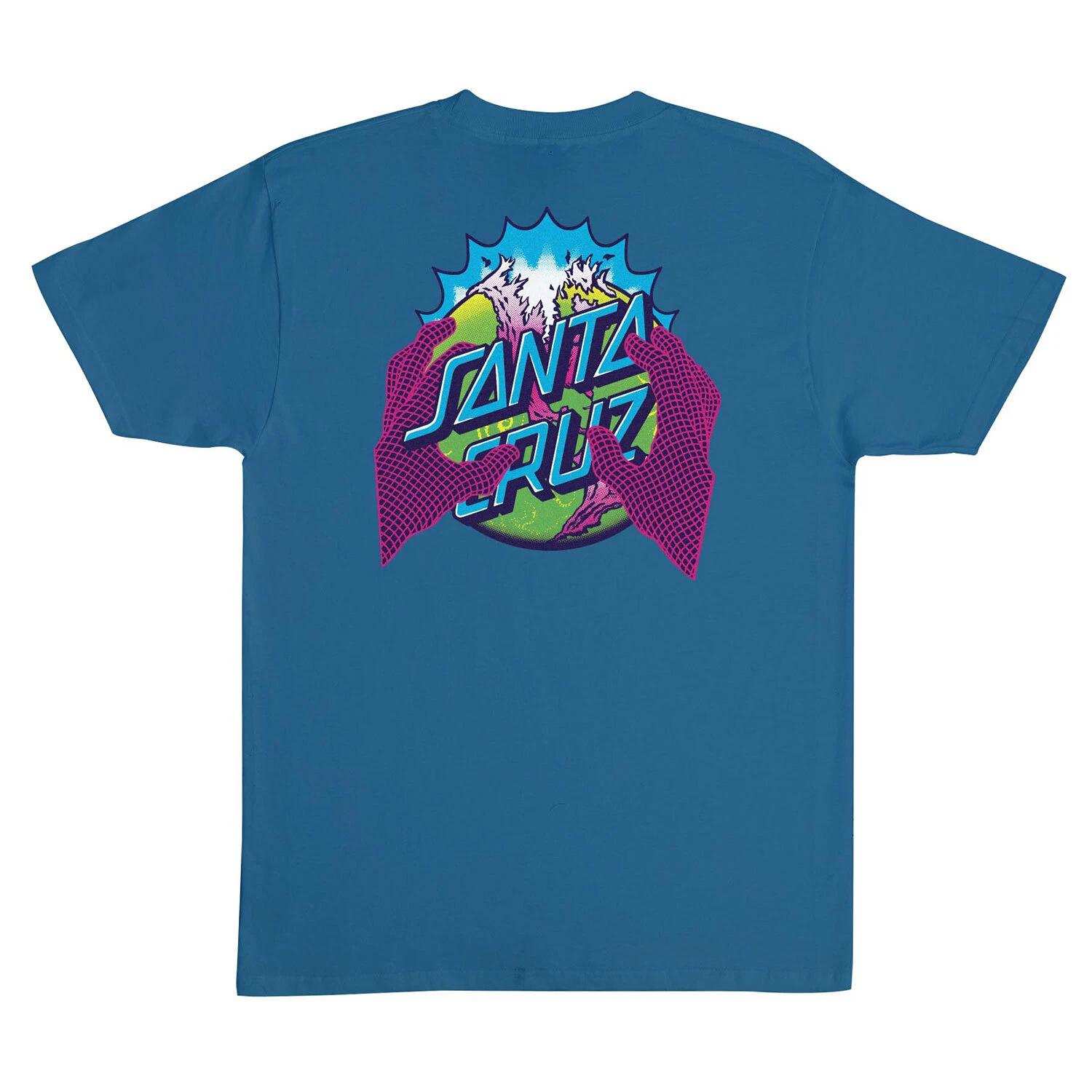 Santa Cruz Skateboard T-Shirt Kendall End Of The Dot Indigo 2XL