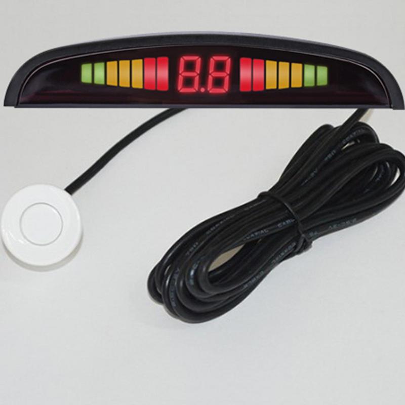 Car Backup Radar Car Crescent Buzzer Sound Warning System Front And Rear Reversing Radar Kit LED Buzzer Alarm Sensor Car Parking