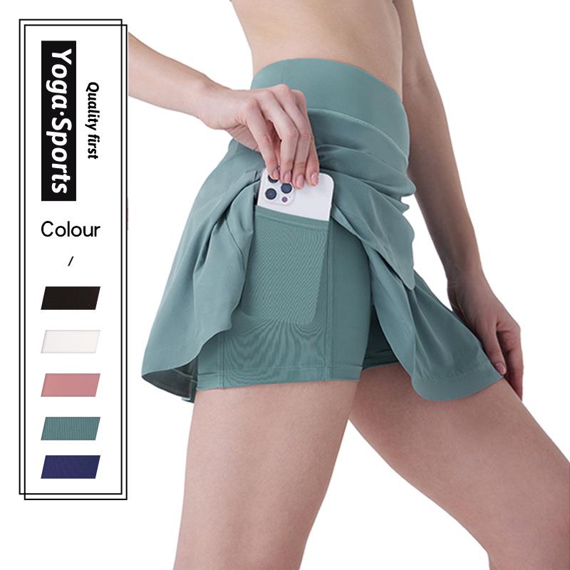 

Women s Quick-Dry Anti-Exposure Sports Skirt for Running, Tennis, and Yoga L чорний