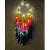 Dream Catcher with Lights, Wall Hangings, Crafts,  for Bedroom, Balcony, Garden, Party, Café, Decoration, Wedding, Decorative, Multi Feathers