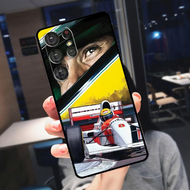 Ayrton Senna Cover For Samsung Galaxy S25 Ultra S23 S21 S22 S20 S24 Ultra S9 S10 Plus S24 FE Phone Case