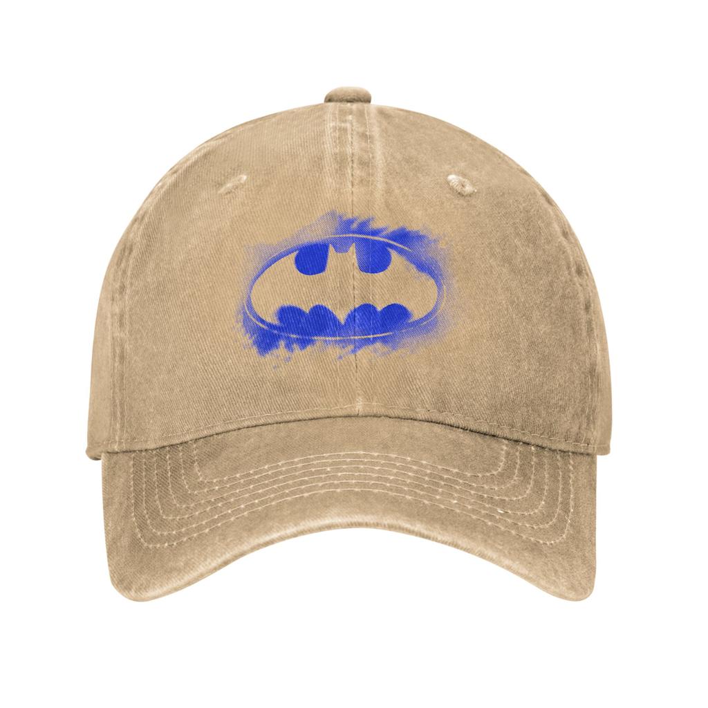 BatUnisex Symbol  Grainy Logo Unisex Style Baseball Cap  Distressed Washed Hats Cap Vintage Outdoor Summer Adjustable Sun Cap