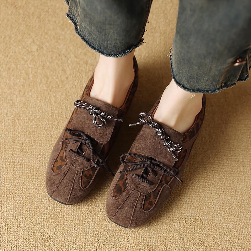 Fashion 2025 Leisure Loafers Flats Shoes Woman Suede Leather Slip-on Loafers Casual Moccasins Female Flats Shoes Comfort Spring Shoes