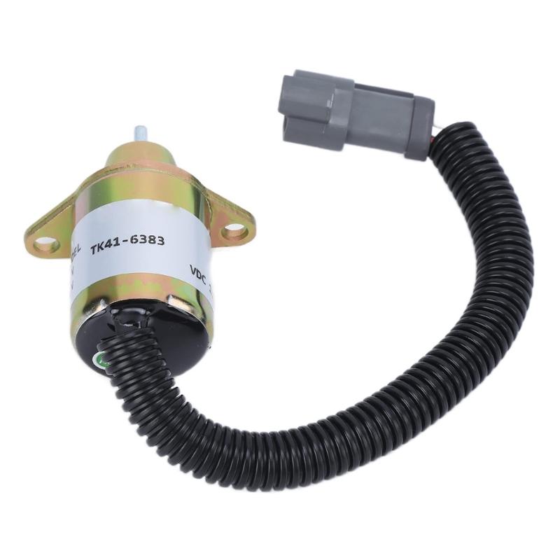 Stable Engine Shutdown Solenoid 12V Engine Shutdown Solenoid Switches Engine Cutoff Solenoid Valves for Engine Motor