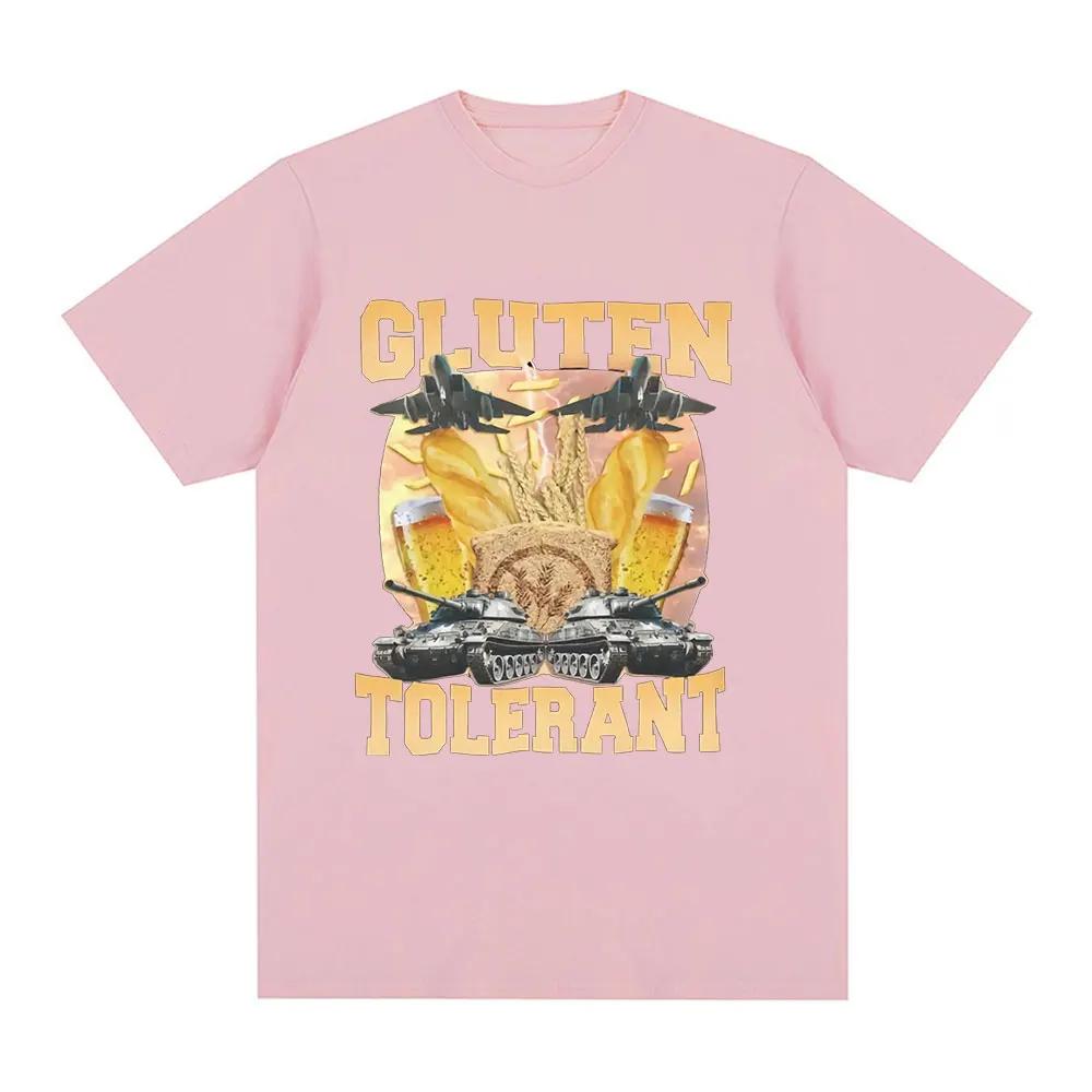 Creative Gluten Tolerant Funny Meme Graphic T Shirt Men Women Clothing Fashion Vintage T-shirt Casual Cotton Oversized Tee Shirt