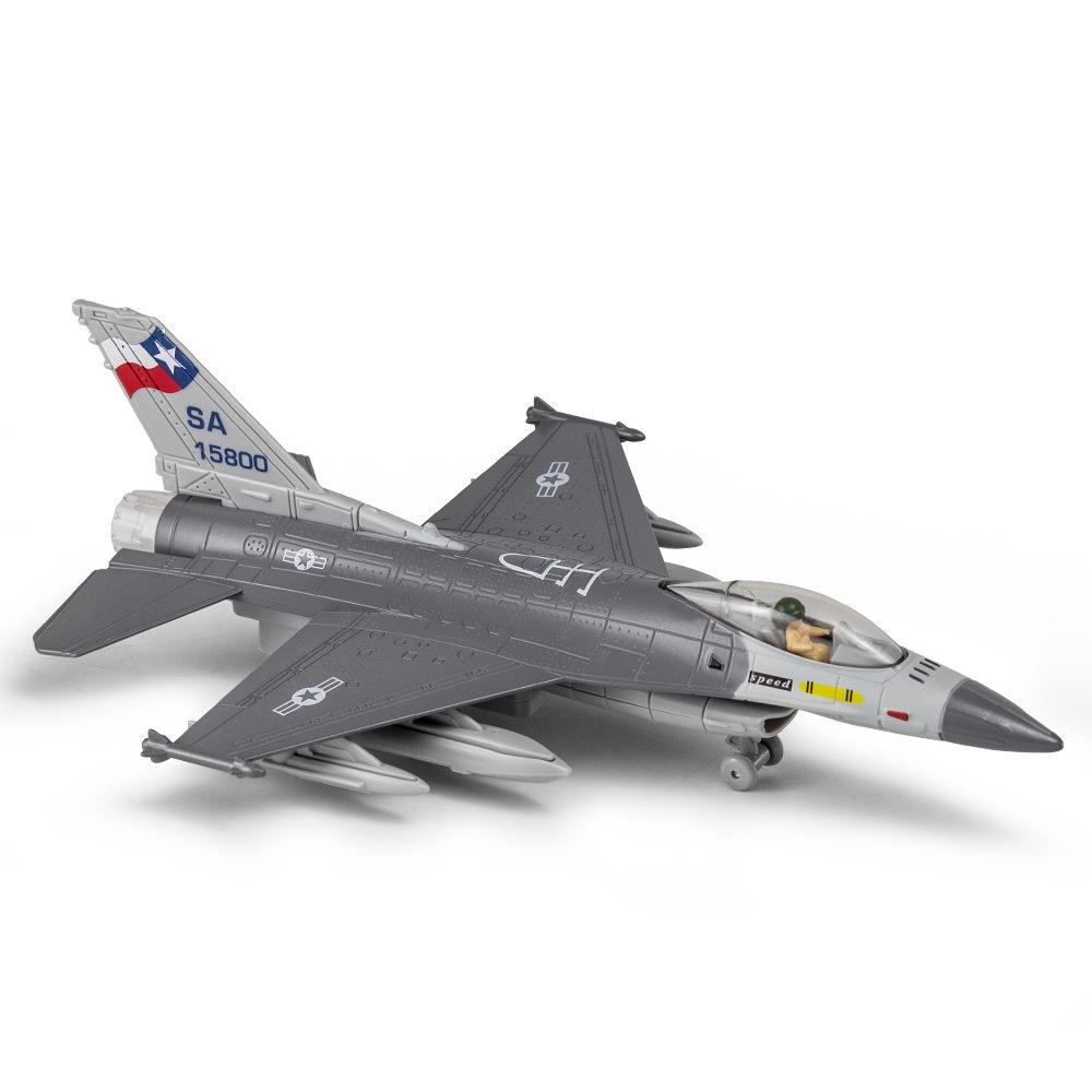 RUM1:60 Scale F16 Alloy Fighter Model Light & Sound effect Toys for Boys baby toys birthday gift toys kids toys car model car Boys toys model