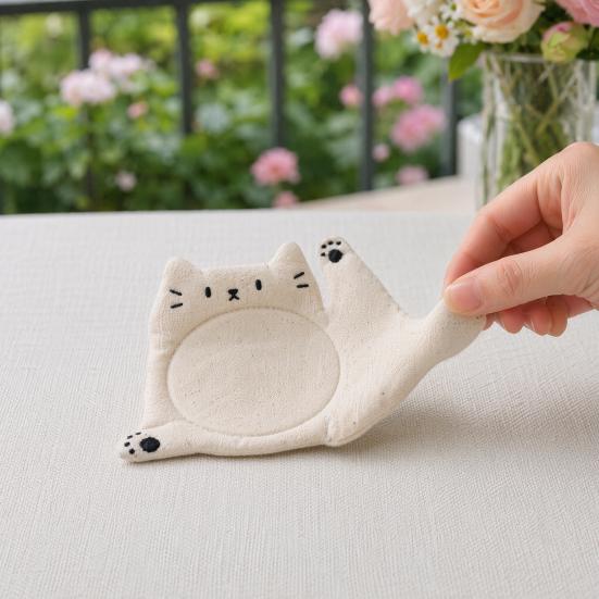 Cat Paw Coaster, Cute Animal Drink Coasters, Heat Insulation Mat for Coffee Cups, Absorbent Table Mat for Home Kitchen