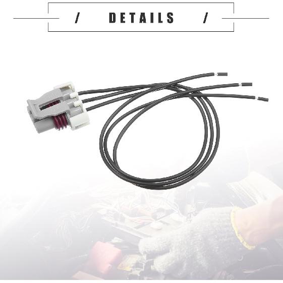 Motoforti Crankshaft Position Sensor Connector Pigtail Plug, Crank Sensor Pigtail Wire Harness, for Chevrolet Astro, Plastic, No.10456042, Black, 1