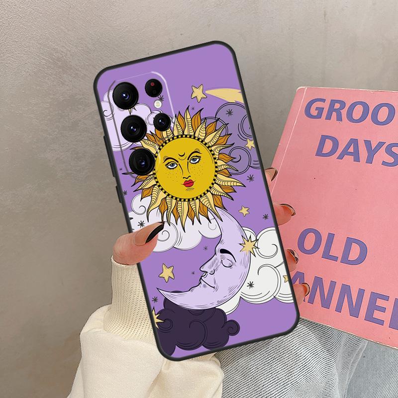 SUN AND MOON Mystic Zodiac Case For Samsung Galaxy S21 S22 S23 S24 S25 Ultra S9 S10 S25 Plus S20 FE S25 FE Cover Coque