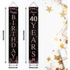 Happy 40th Birthday Door Banner Porch Sign Rose Gold, Cheers to 40 Years Birthday Party Decorations Supplies for Women