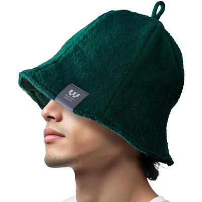 Wander Forest Sauna Hat Outdoor Extra Thick Towel Sauna Bomber Sauna Tent Dark Green [Ultra-Thick Double-Layered Towel] Men's Multi-Functional