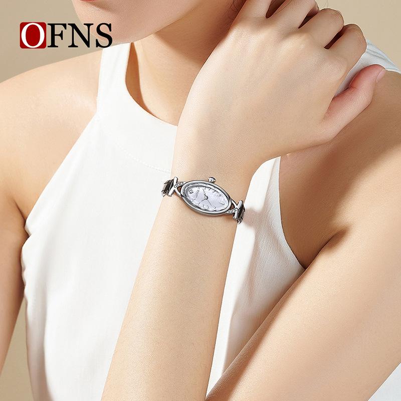 OFNS Women's Retro Oval Waterproof Luxury Wristwatch