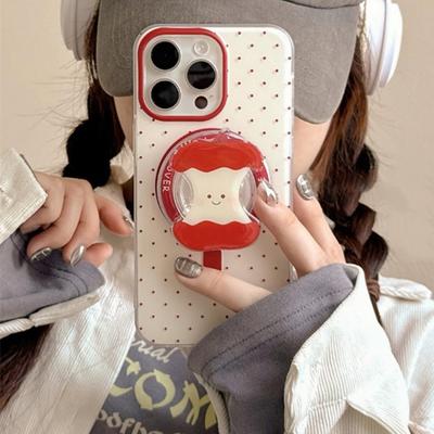 Koreaanse Schattige Appel Voor Magsafe mobiele telefoon grip Magnetische Telefoon Griptok Grip Tok Stand Voor iPhone Accessoires Magnetische Houder