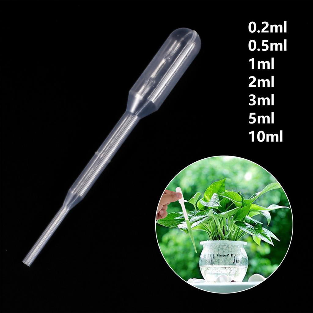 Garden Planting Plastic Pipette 0.2/0.5/1/2/3/5 /10ML Disposable Graduated Container Liquid Dropper Plant Seedling Growing Straw