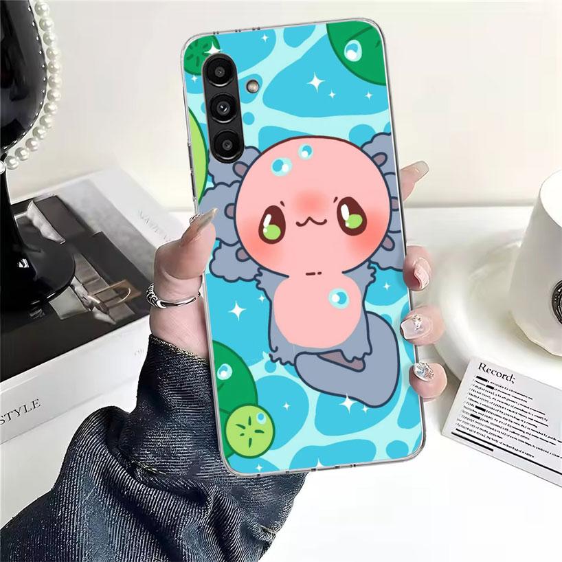 Cute Axolotl Kawaii Phone Case For Samsung Galaxy A13 A14 A15 A16 A17 A53 A54 A55 A56 A57 A33 A34 A35 A36 A37 A23 A24 A25 A26 Ga